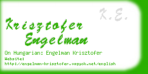 krisztofer engelman business card